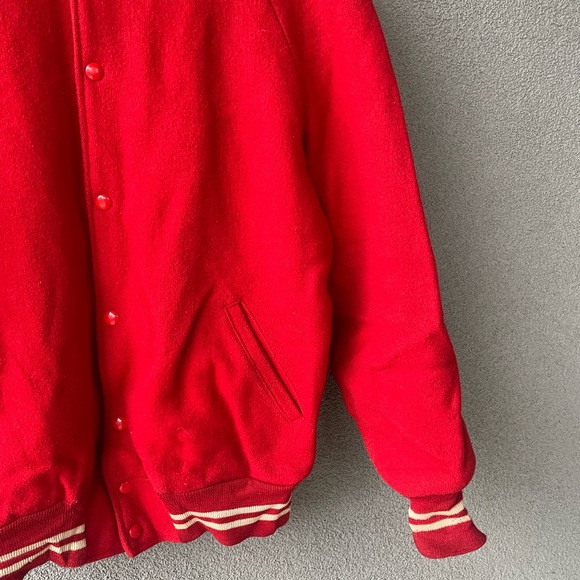 Engineers UBC,Red Wool Varsity Jacket, Unisex Clothes, Vintage Wool Jacket,Gift - Picture 7 of 11